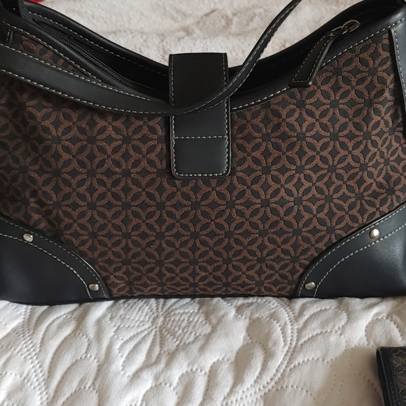 RELIC Leather Shoulder Bag Purse Satchel + wallet - Picture 6 of 14